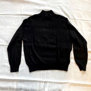Wool blend Mock Turtleneck, Black, Size M